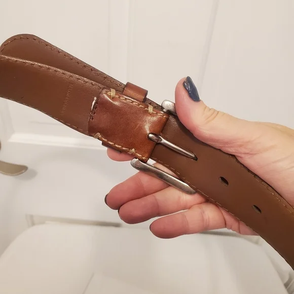Fossil "Joe" Brown Leather Belt Size 38, Casual, Classic - Picture 4 of 13